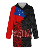 Samoan Hoodie Blanket - Samoa Flag